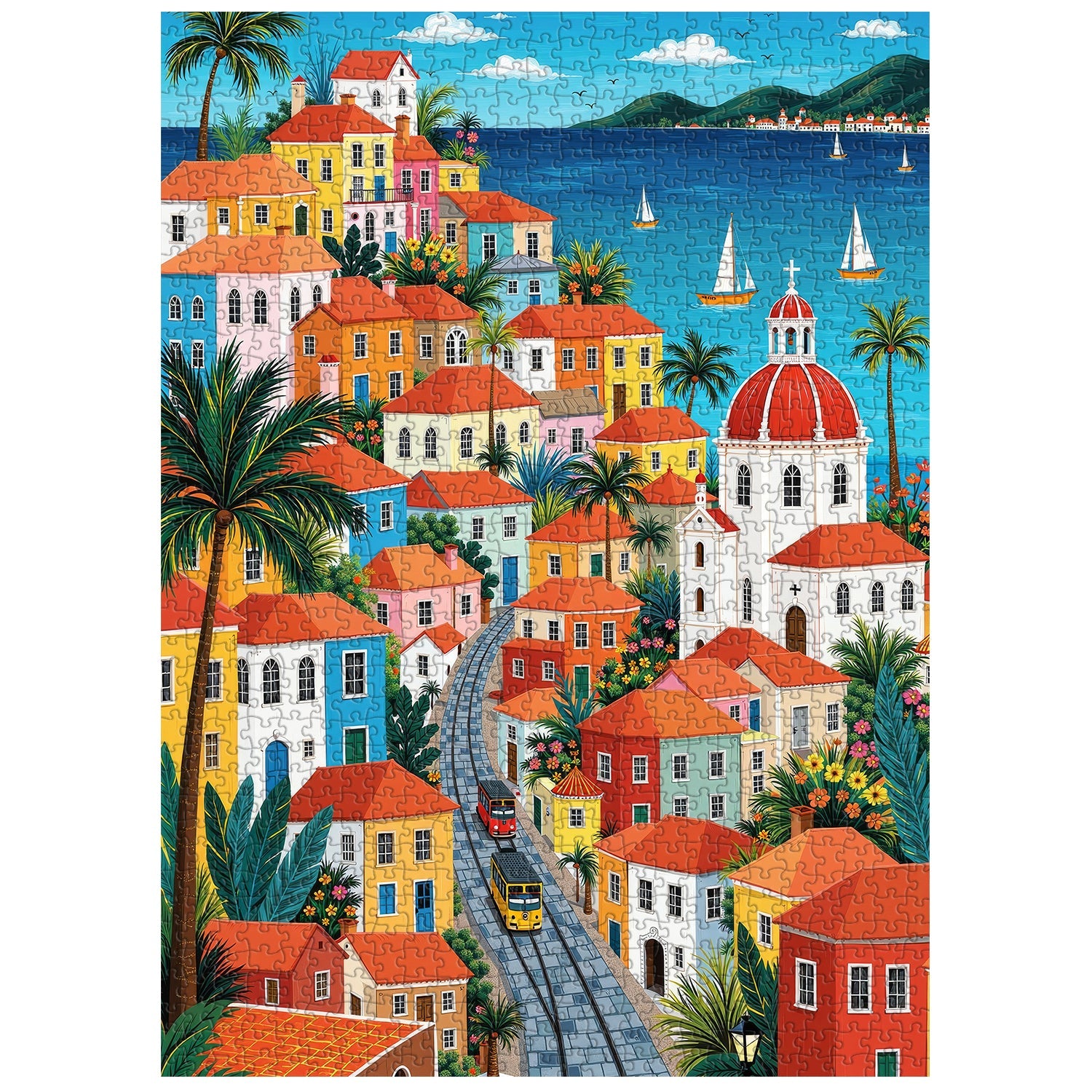 Coastal Cable Town Jigsaw Puzzle 1000 Pieces