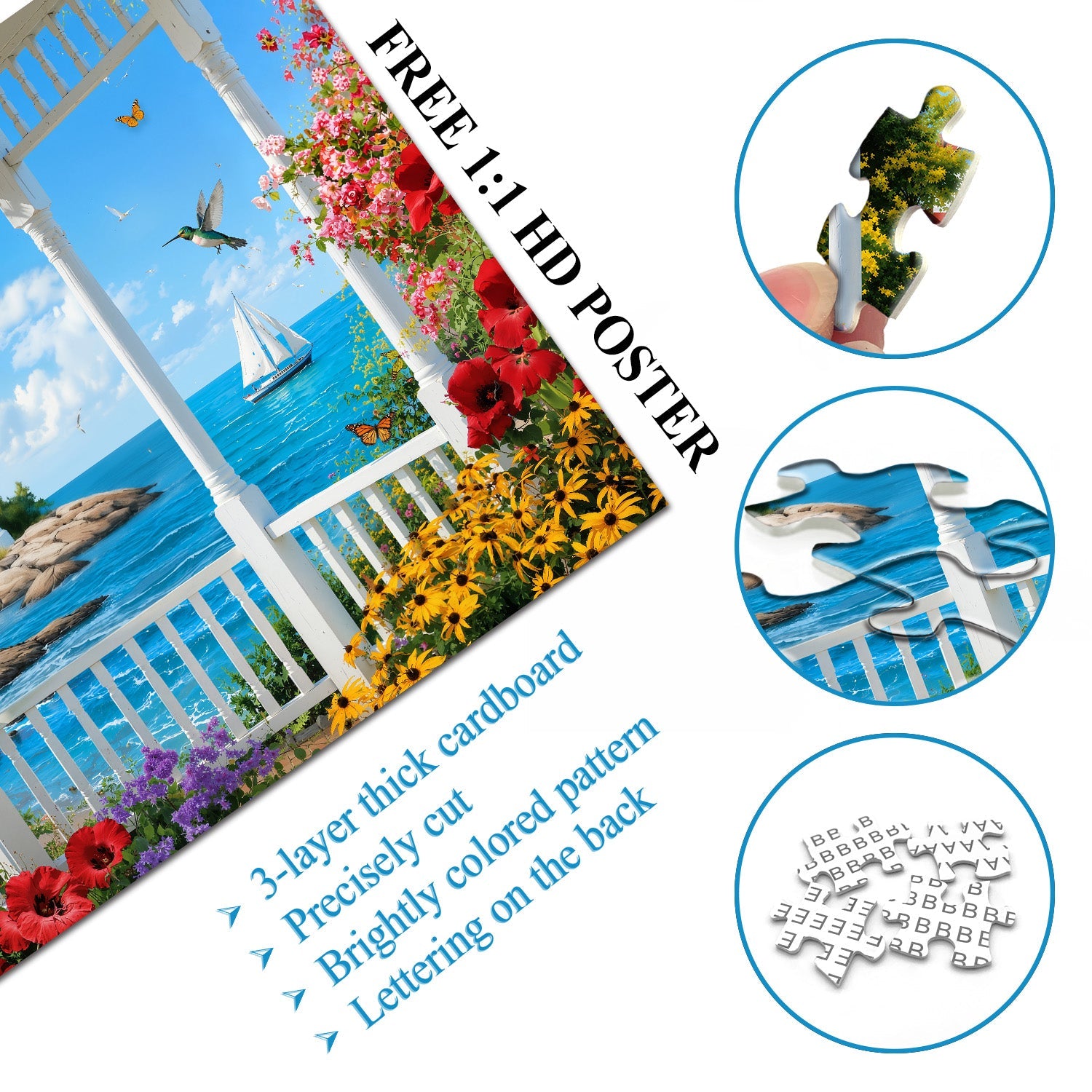 Sea-Kissed Lighthouse Jigsaw Puzzle 1000 Piece