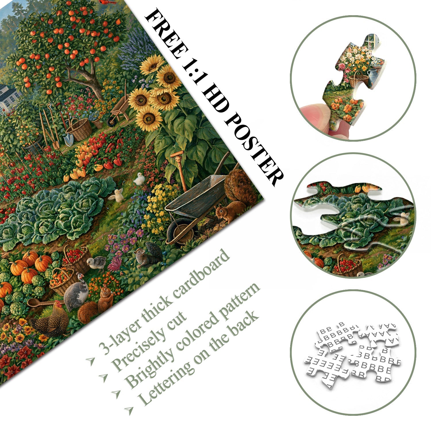 Fruitful Yard Jigsaw Puzzle 1000 Pieces