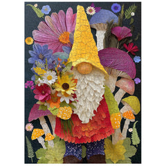 Puzzle de 1000 pièces Fleurs et nain de jardin