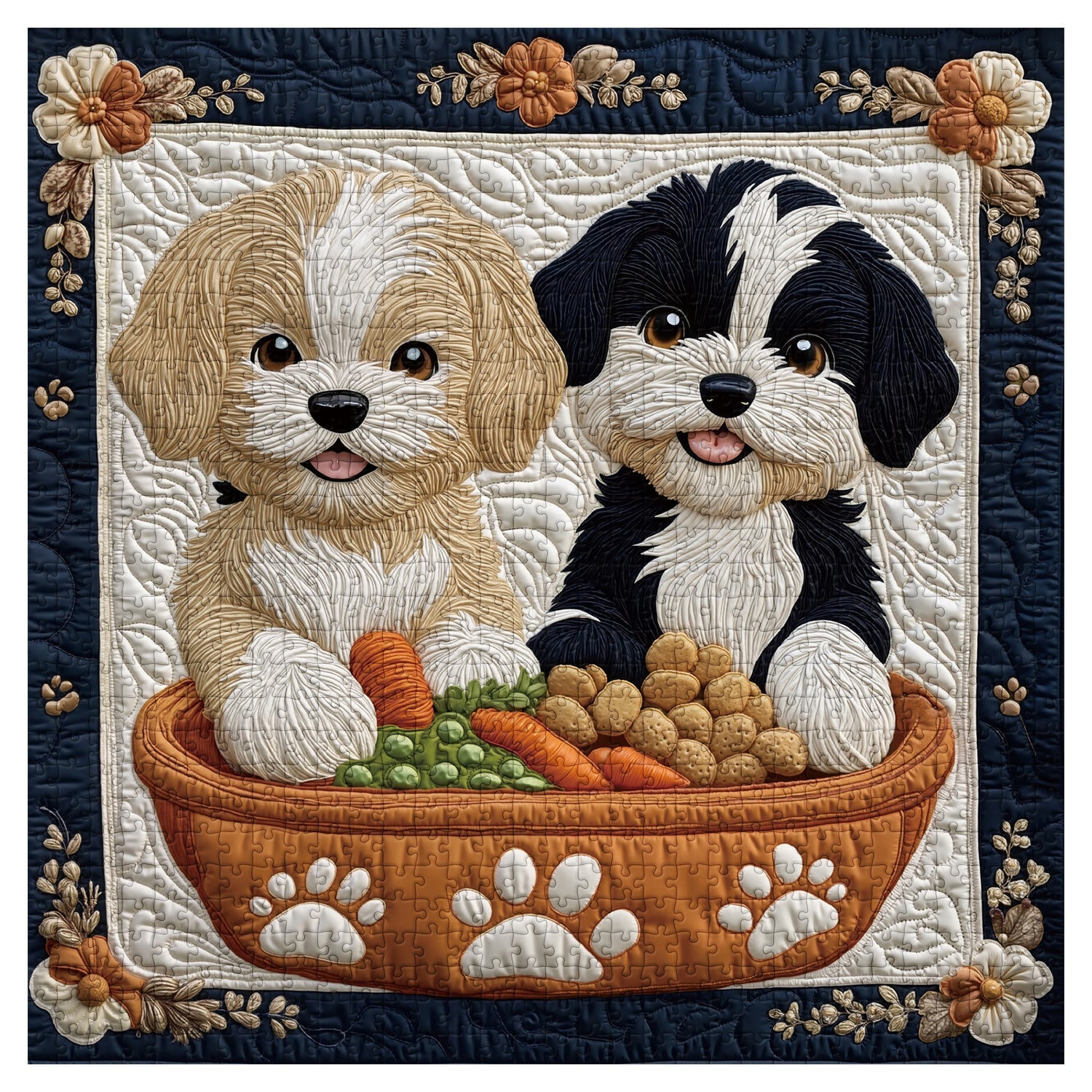 Puppy Feast Jigsaw Puzzle 1000 Piece