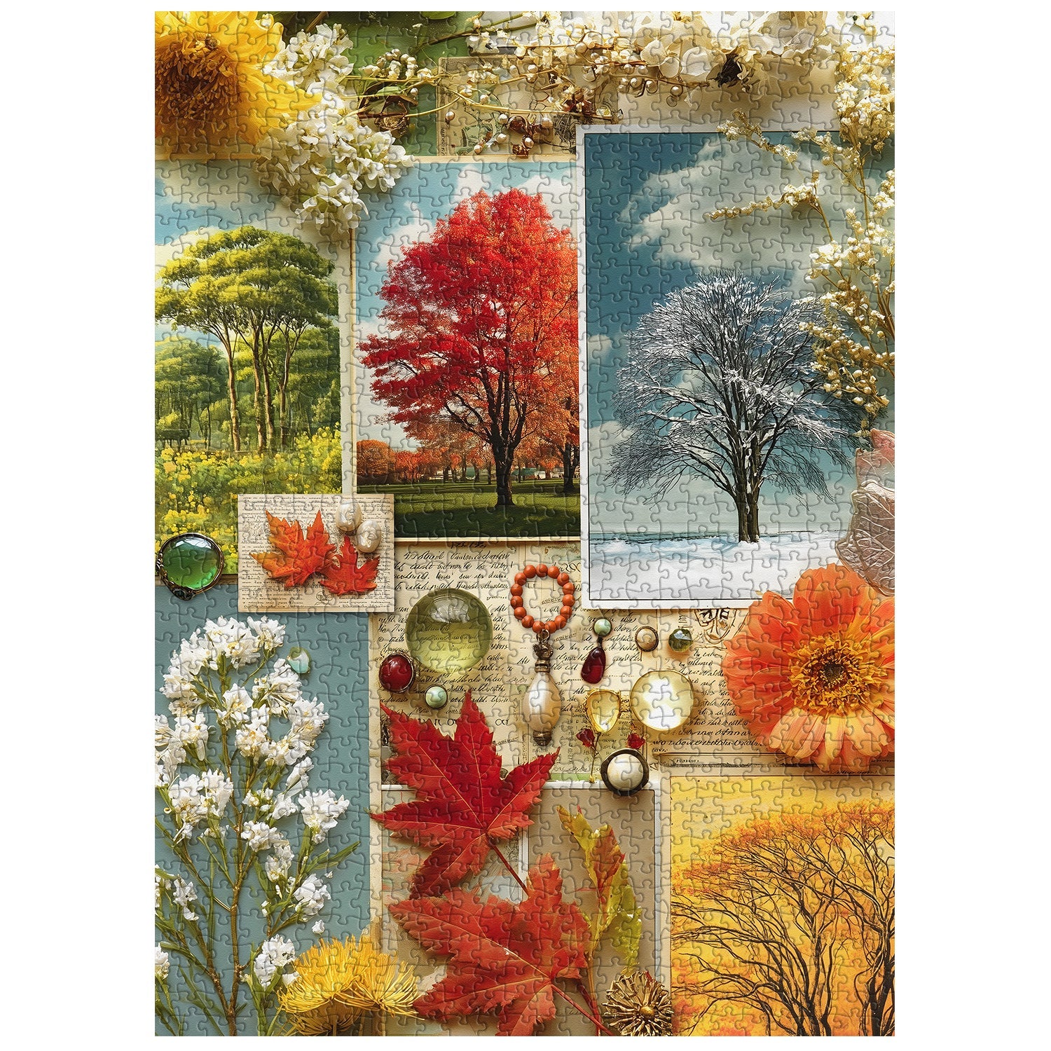 Letters of the Seasons Jigsaw Puzzle 1000 Pieces