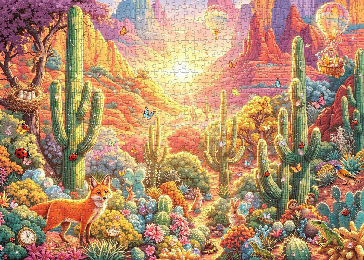 Fox's Desert Adventure  Jigsaw Puzzle 1000 Piece
