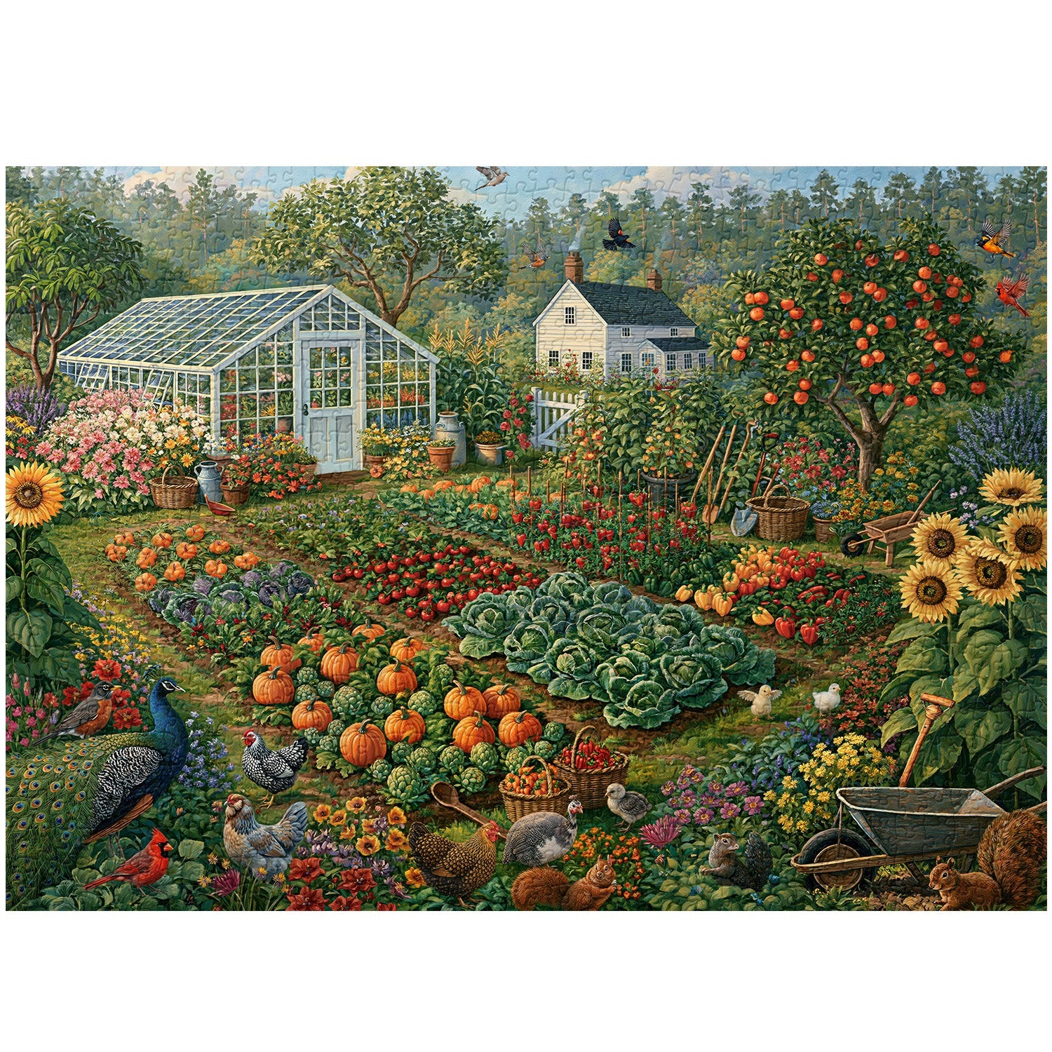 Fruitful Yard Jigsaw Puzzle 1000 Pieces