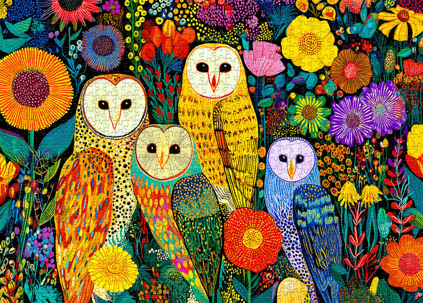 Garden Owls Jigsaw Puzzle 1000 Pieces