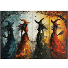 Colorful Witches Jigsaw Puzzle 1000 Pieces