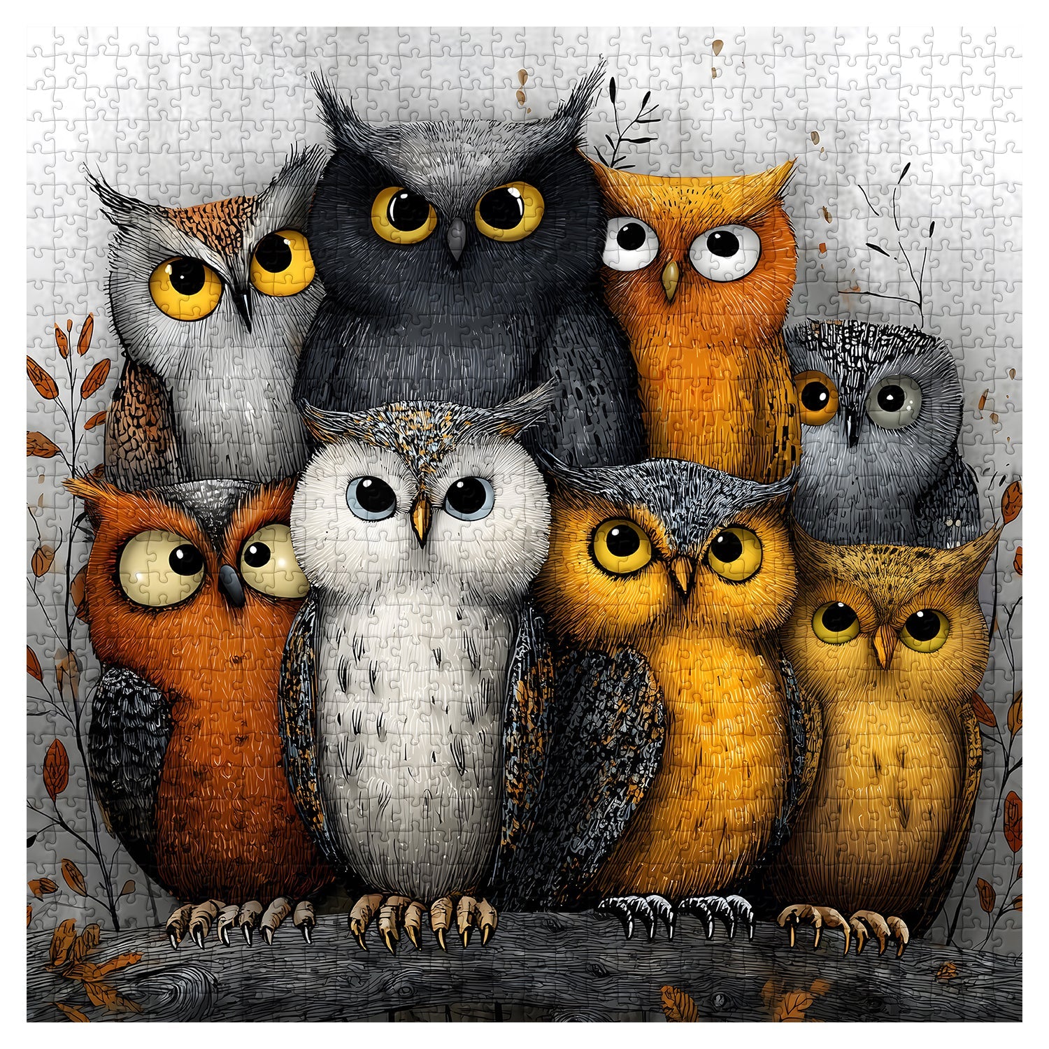 Whimsical Owls Jigsaw Puzzle 1000 Pieces