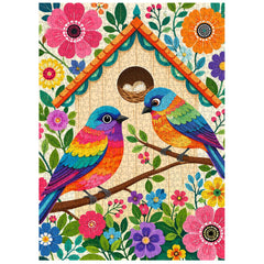 Floral Bird Cottage Jigsaw Puzzle 1000 Piece