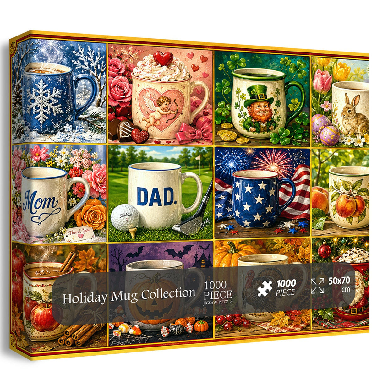 Holiday Mug Collection Jigsaw Puzzle 1000 Piece