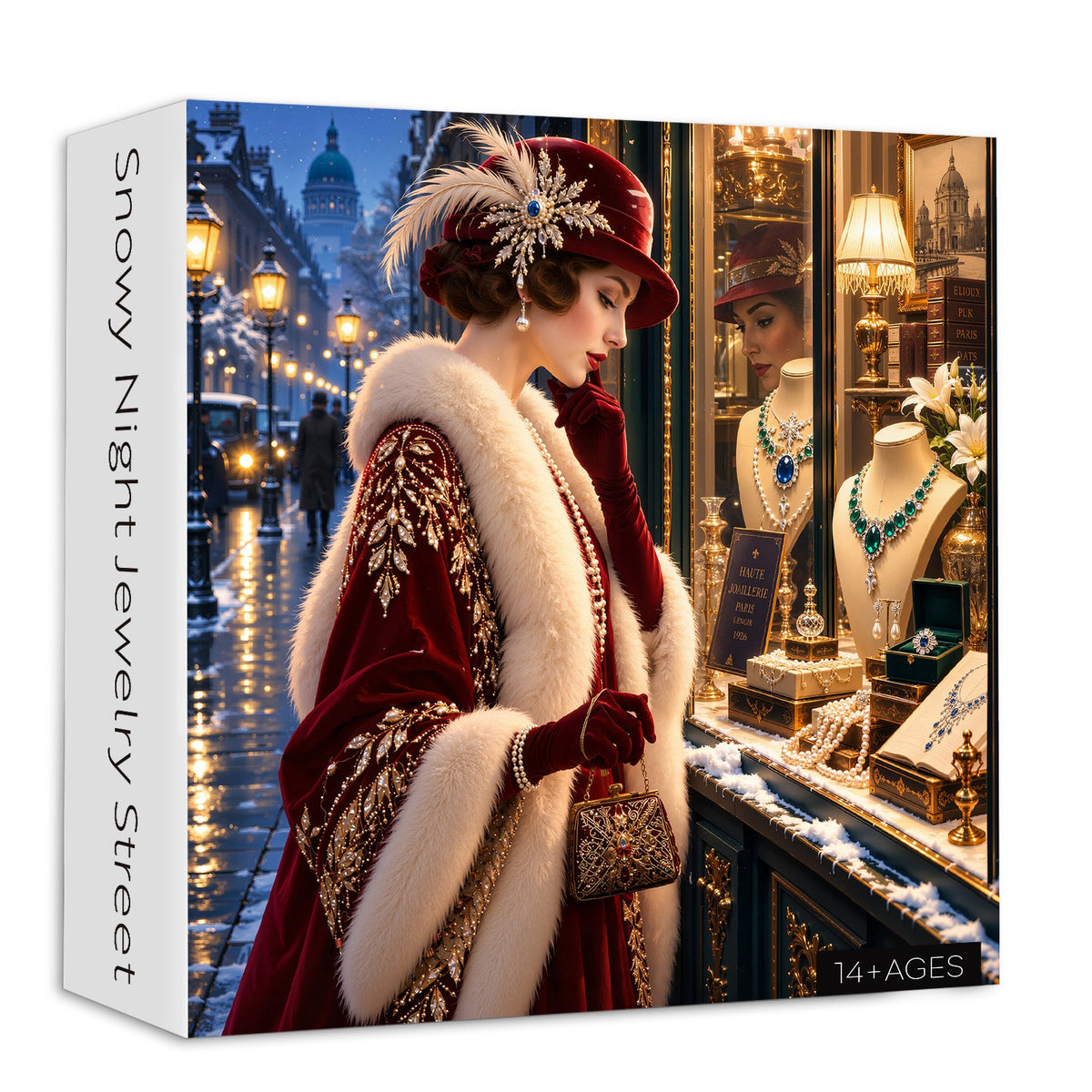 Snowy Night Jewelry Street Jigsaw Puzzle 1000 Pieces