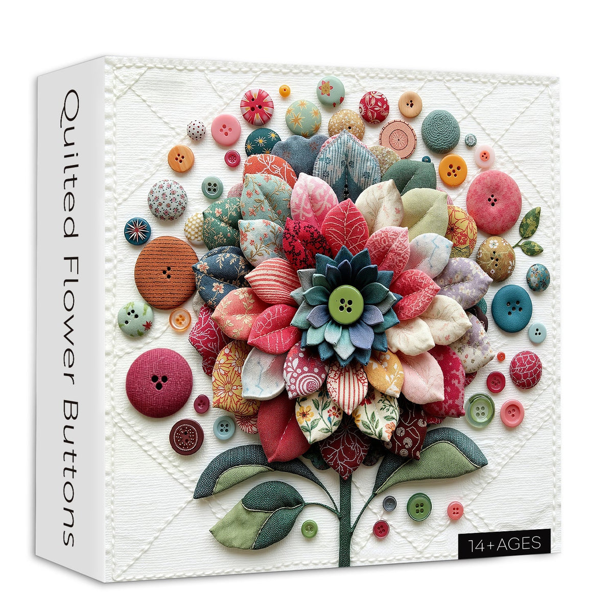 Quilted Flower Buttons Jigsaw Puzzle 1000 Pieces