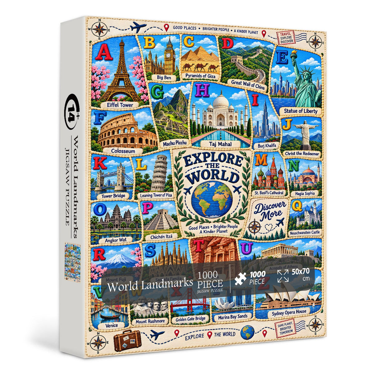 World Landmarks Jigsaw Puzzle 1000 Piece