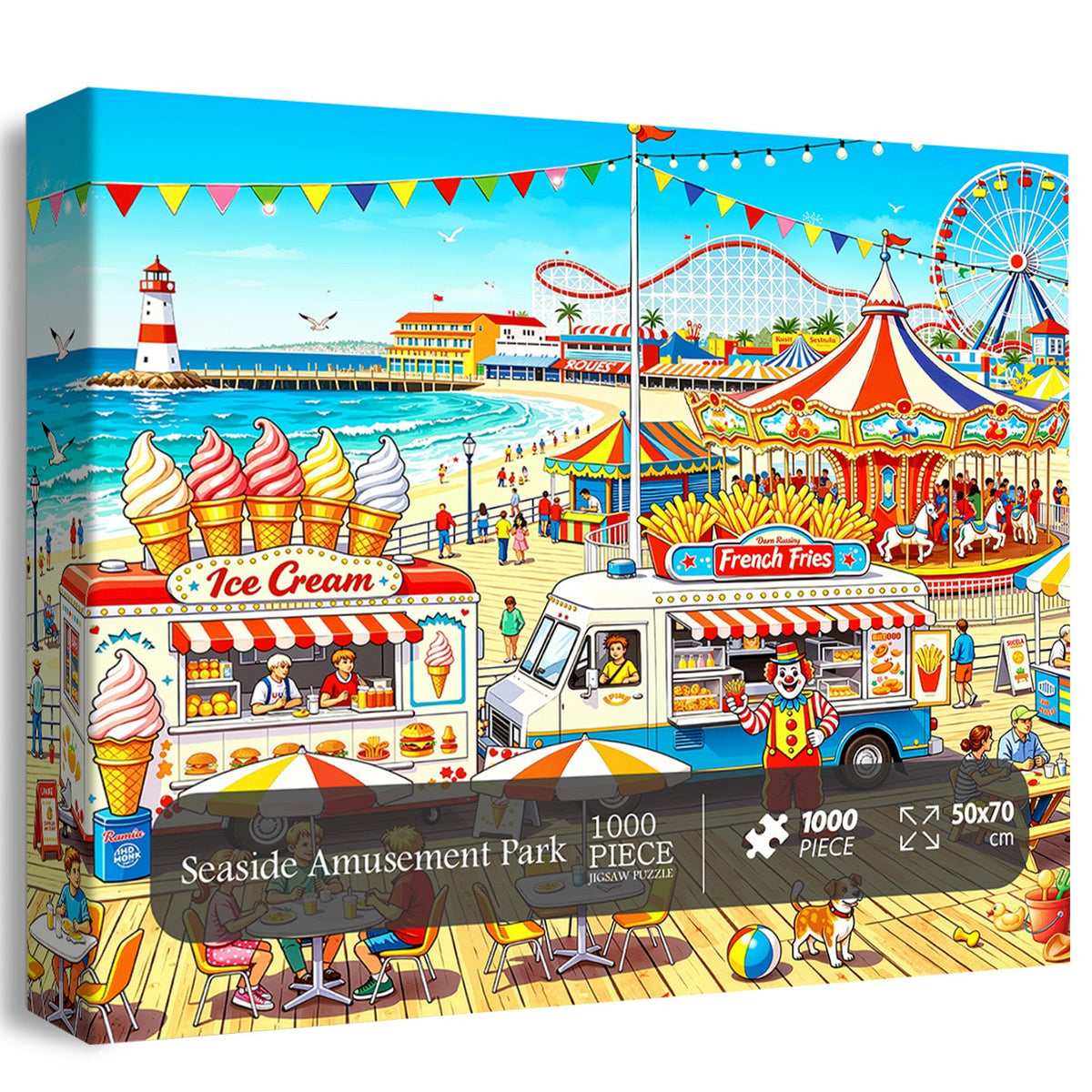 Seaside Amusement Park Jigsaw Puzzle 1000 Pieces