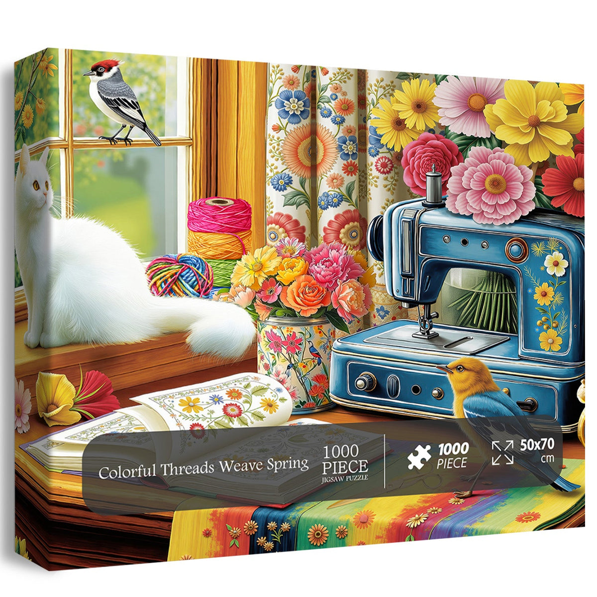 Colorful Threads Weave Spring Jigsaw Puzzle 1000 Pieces