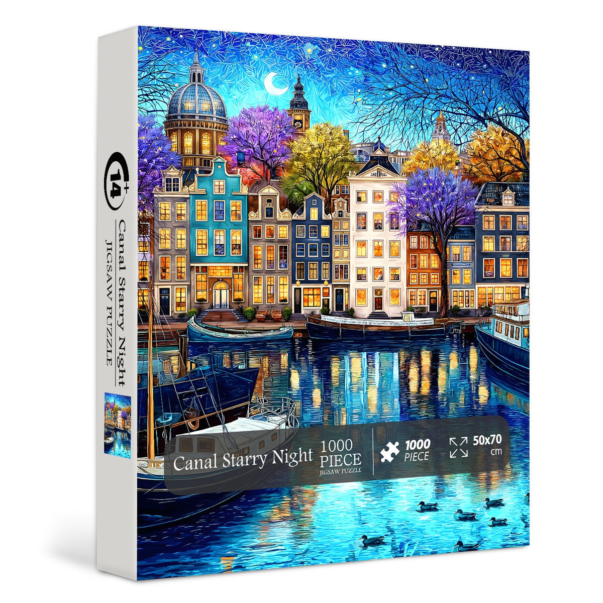 Canal Starry Night Jigsaw Puzzle 1000 Pieces