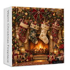 Warm Christmas Fireplace Jigsaw Puzzle 1000 Pieces