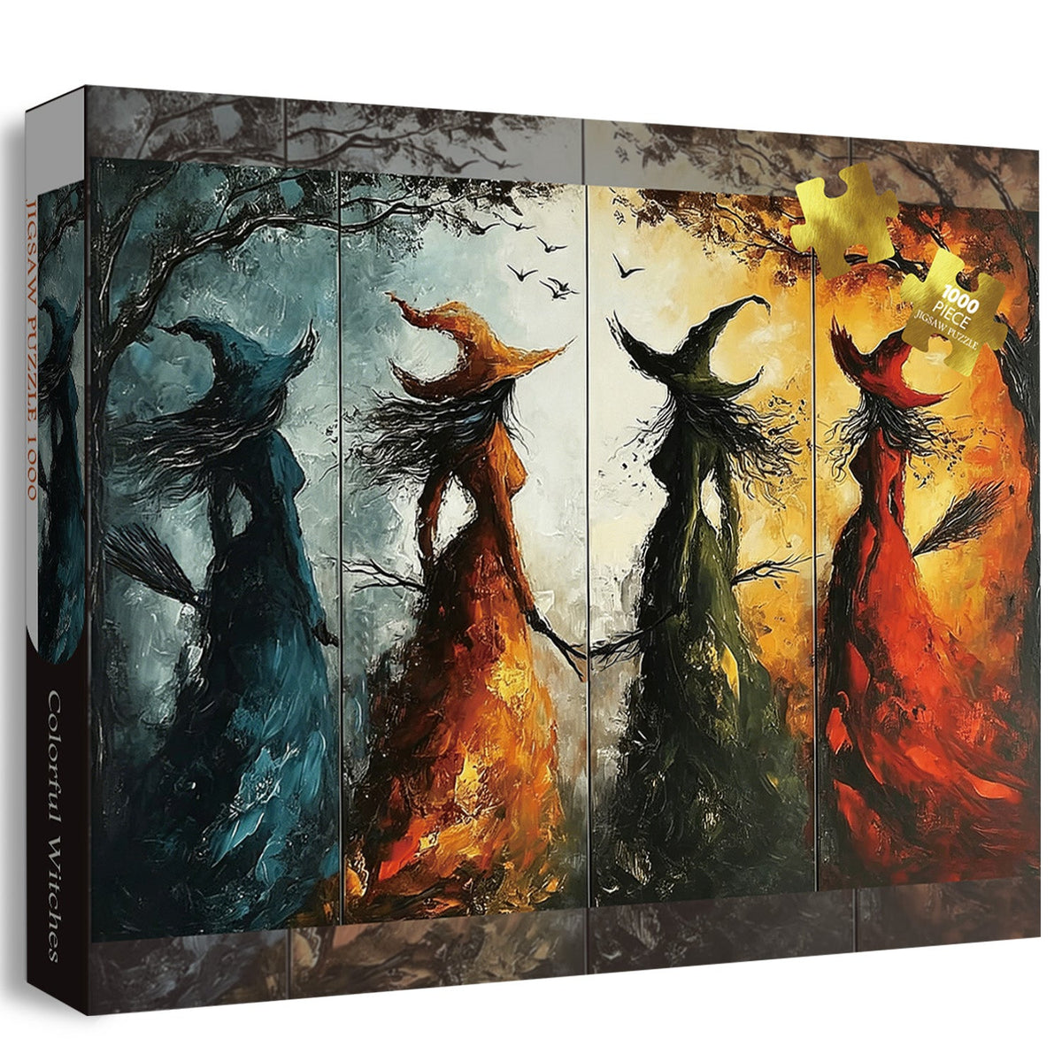 Colorful Witches Jigsaw Puzzle 1000 Pieces