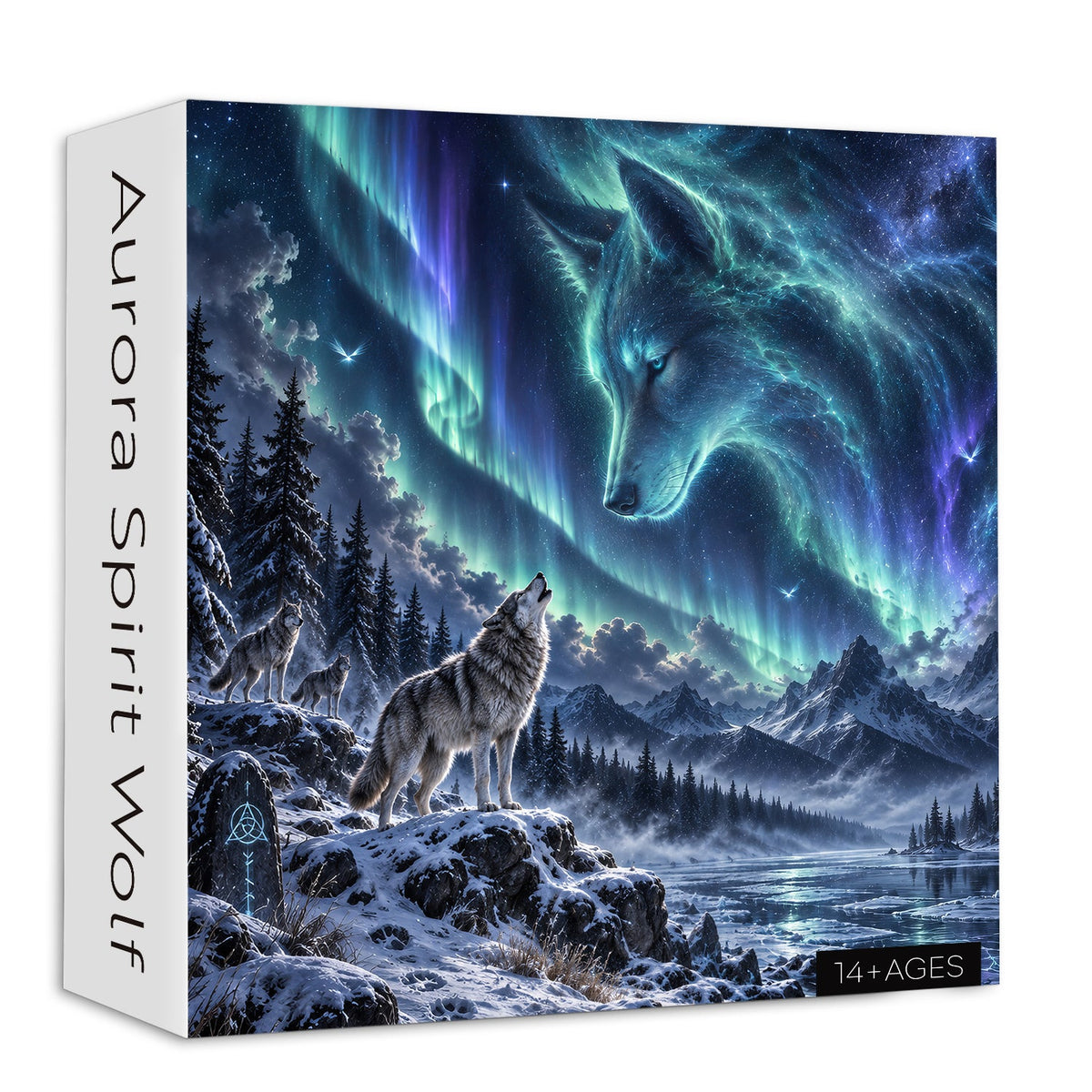 Aurora Spirit Wolf Jigsaw Puzzle 1000 Piece