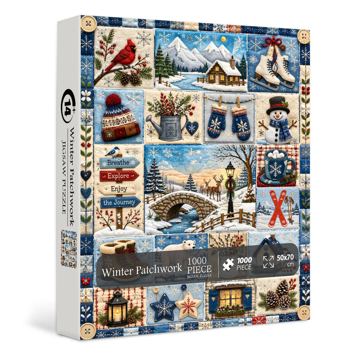 Winter Patchwork Jigsaw Puzzle 1000 Pieces