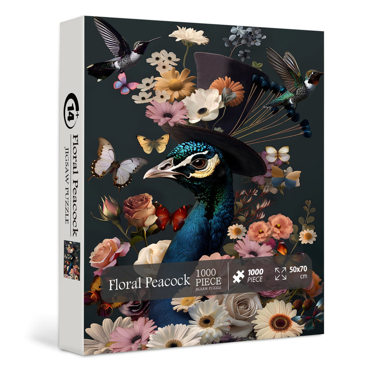 Floral Peacock Jigsaw Puzzle 1000 Piece