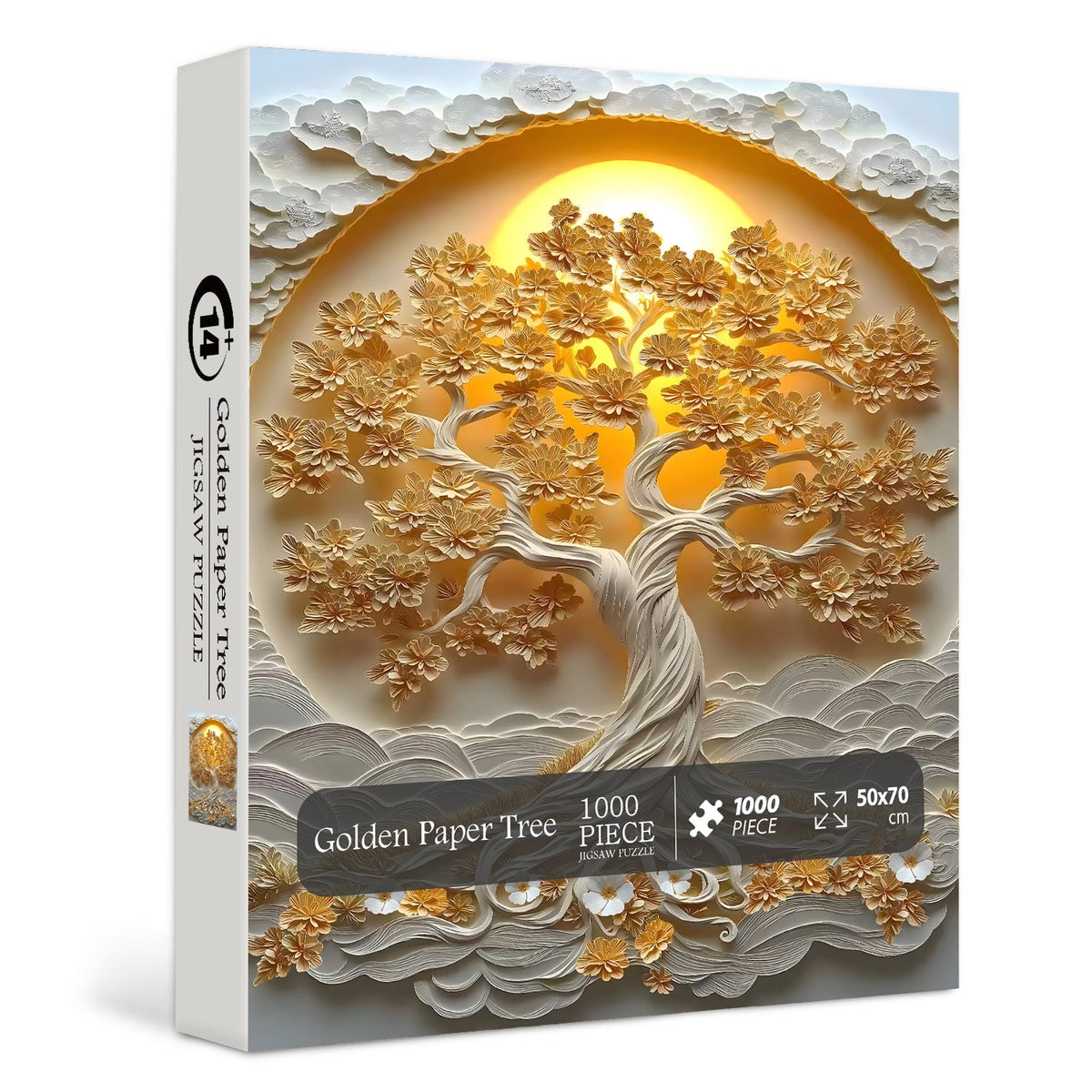 Golden Paper Tree Jigsaw Puzzle 1000 Pieces