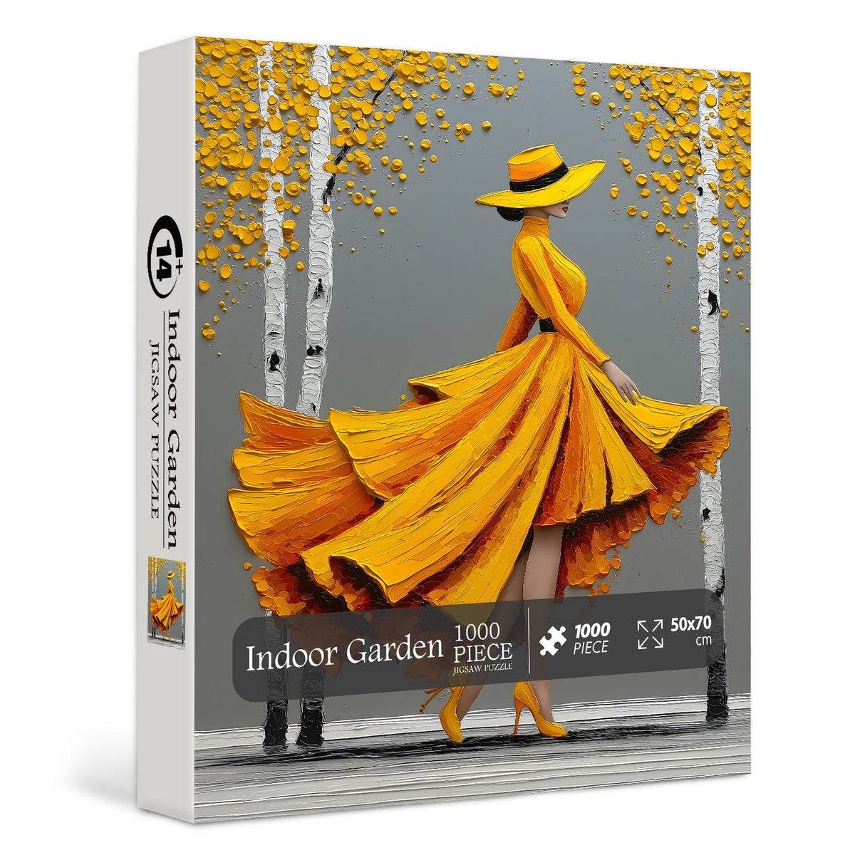 Elegant Lady in Gold Jigsaw Puzzle 1000 Pieces