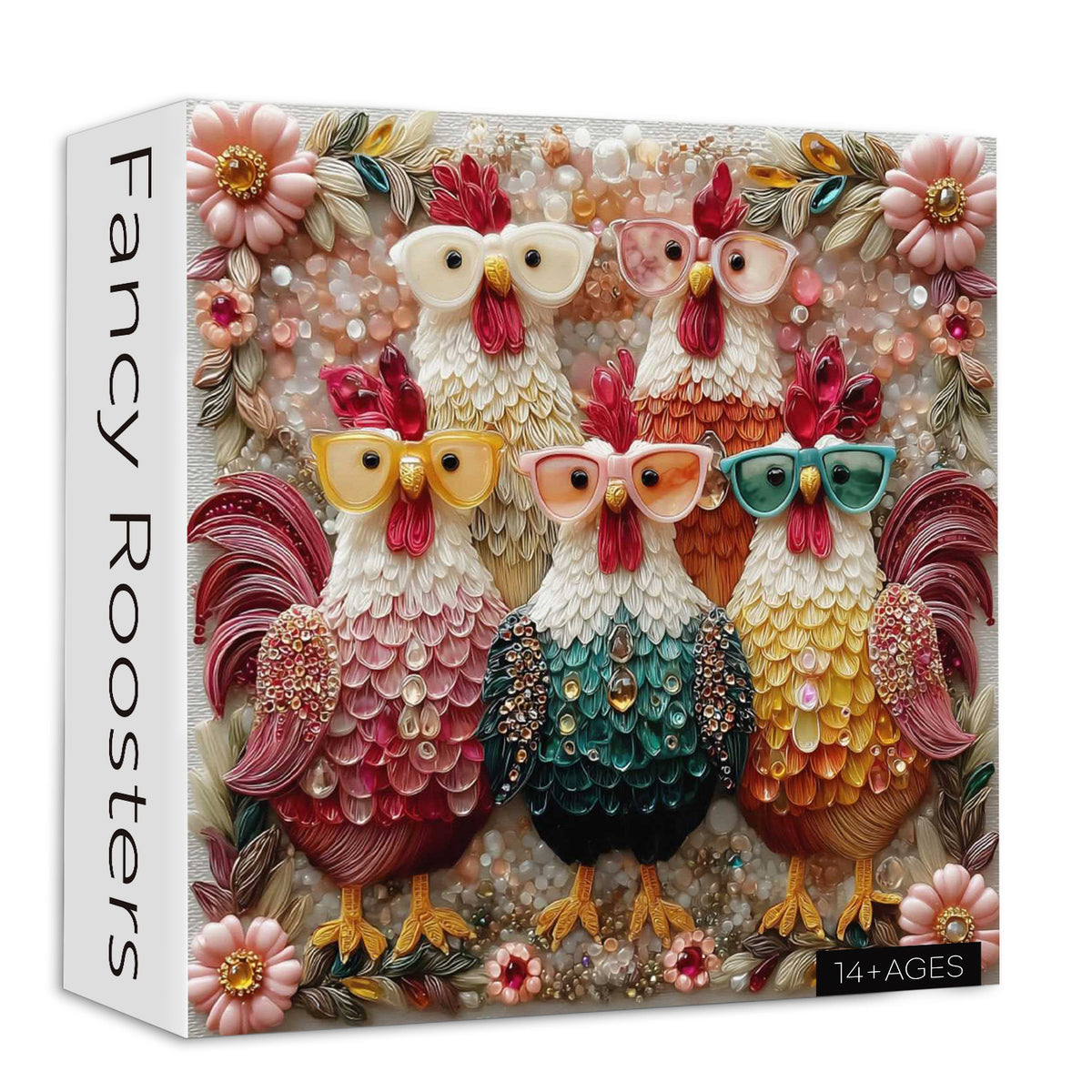 Fancy Roosters Jigsaw Puzzle 1000 Piece