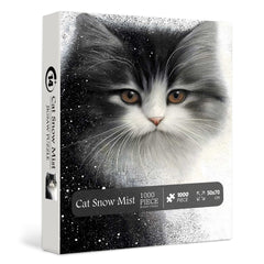 Cat Snow Mist Jigsaw Puzzle 1000 Pieces