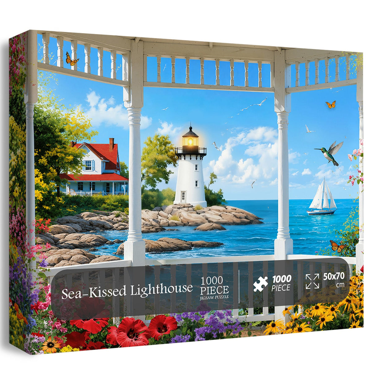 Sea-Kissed Lighthouse Jigsaw Puzzle 1000 Piece
