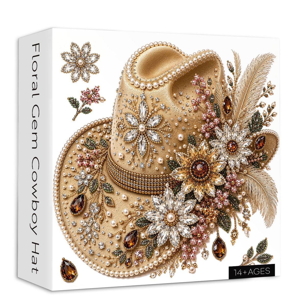 Floral Gem Cowboy Hat Jigsaw Puzzle 1000 Pieces