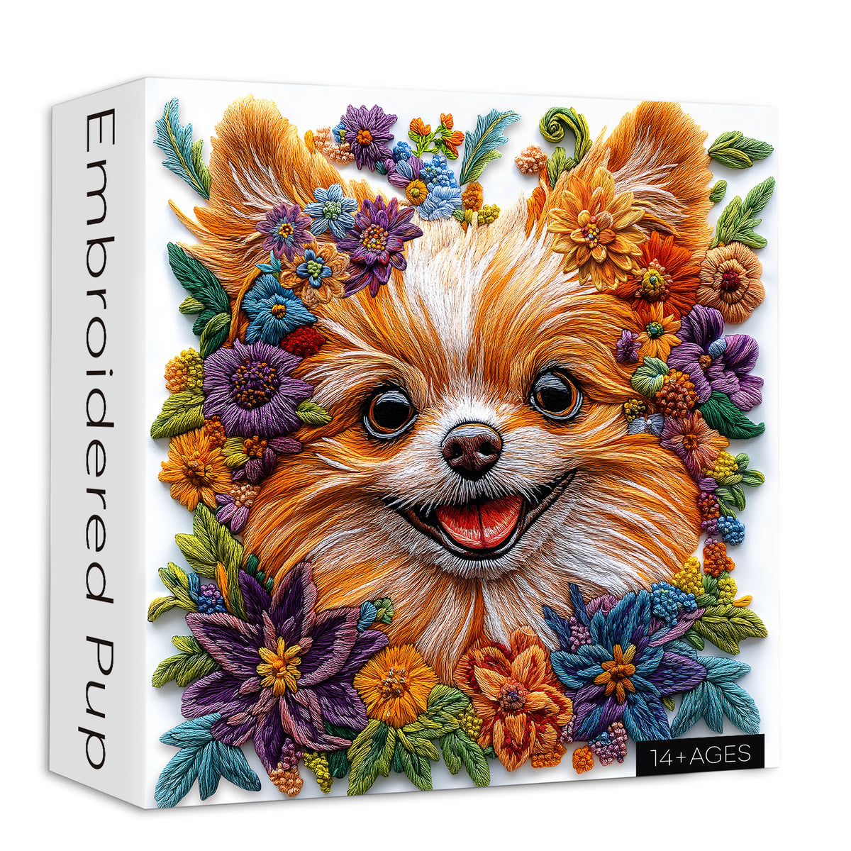 Embroidered Pup Jigsaw Puzzles 1000 Piece