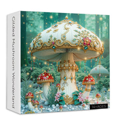 Gilded Mushroom Wonderland Jigsaw Puzzle 1000 Pieces