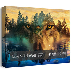 Lake Wild Wolf Jigsaw Puzzle 1000 Pieces
