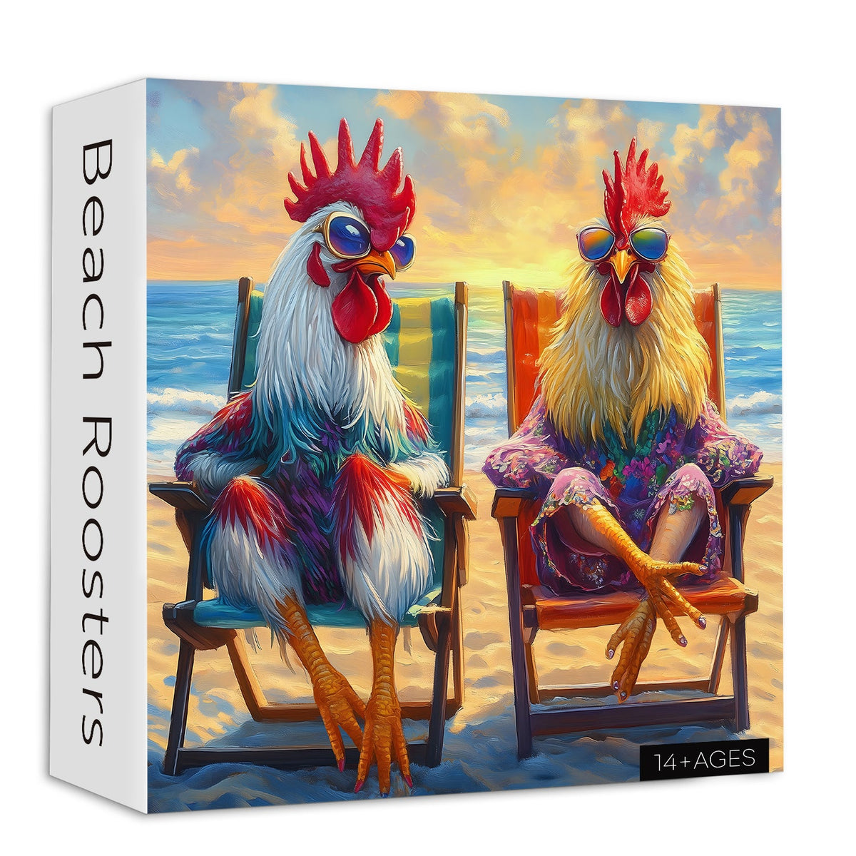 Beach Roosters Jigsaw Puzzle 1000 Pieces