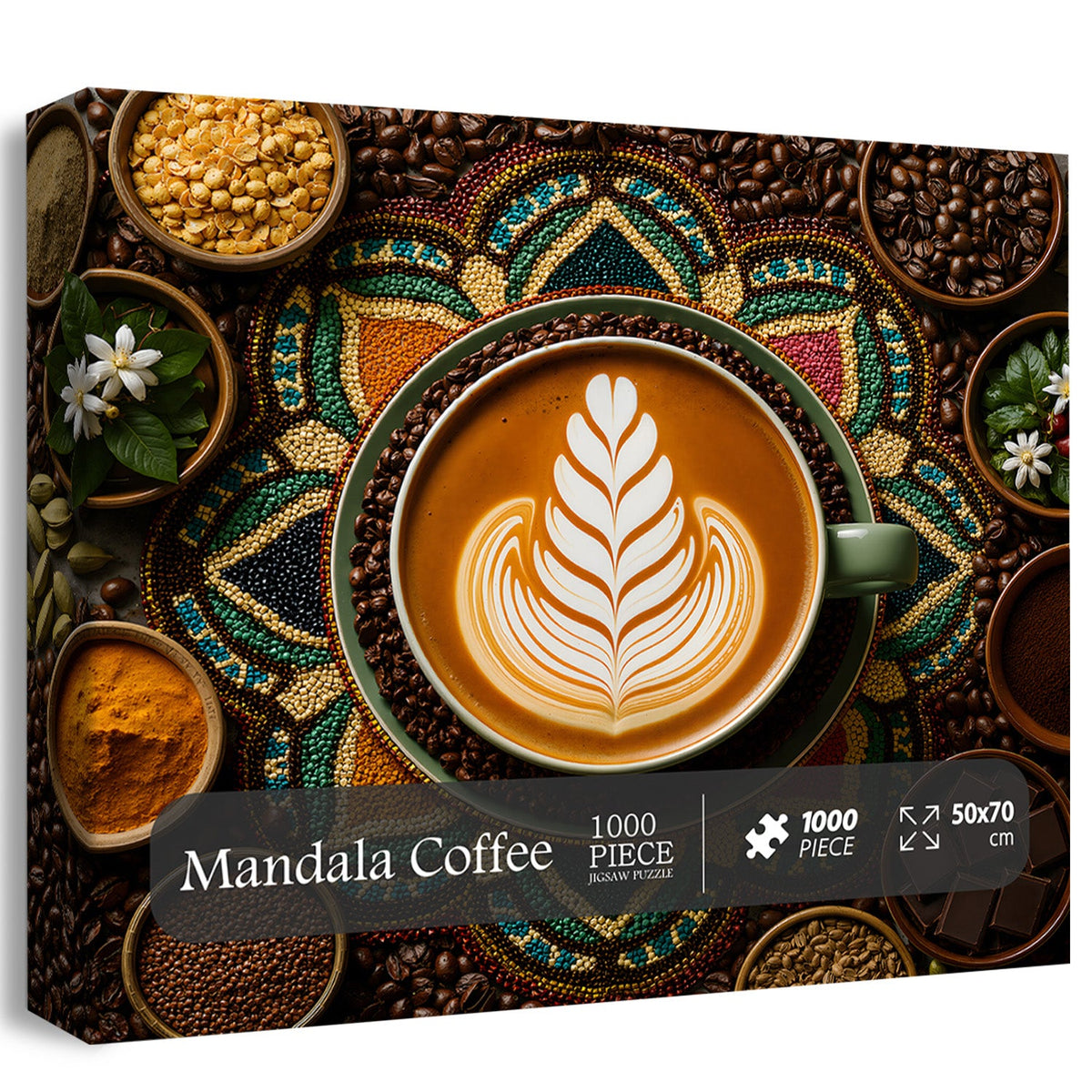 Mandala Coffee Jigsaw Puzzle 1000 Pieces