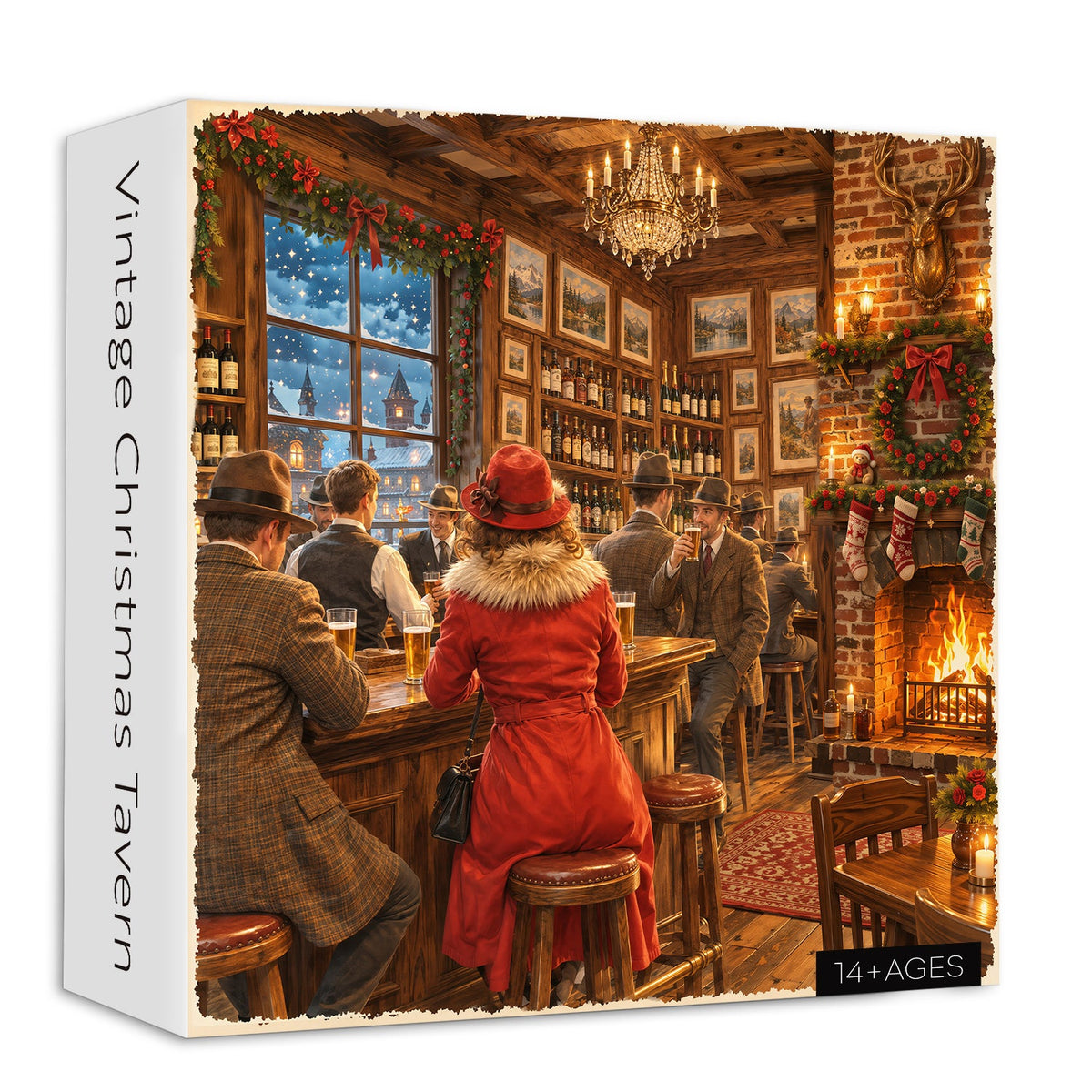 Vintage Christmas Tavern  Jigsaw  Puzzle 1000 Piece
