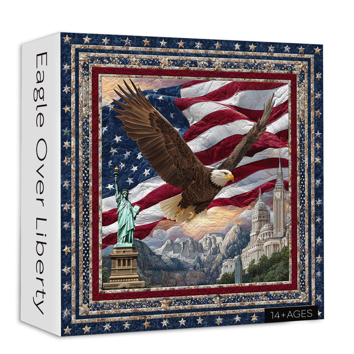 Puzzle de 1000 pièces : Aigle au-dessus de la Statue de la Liberté