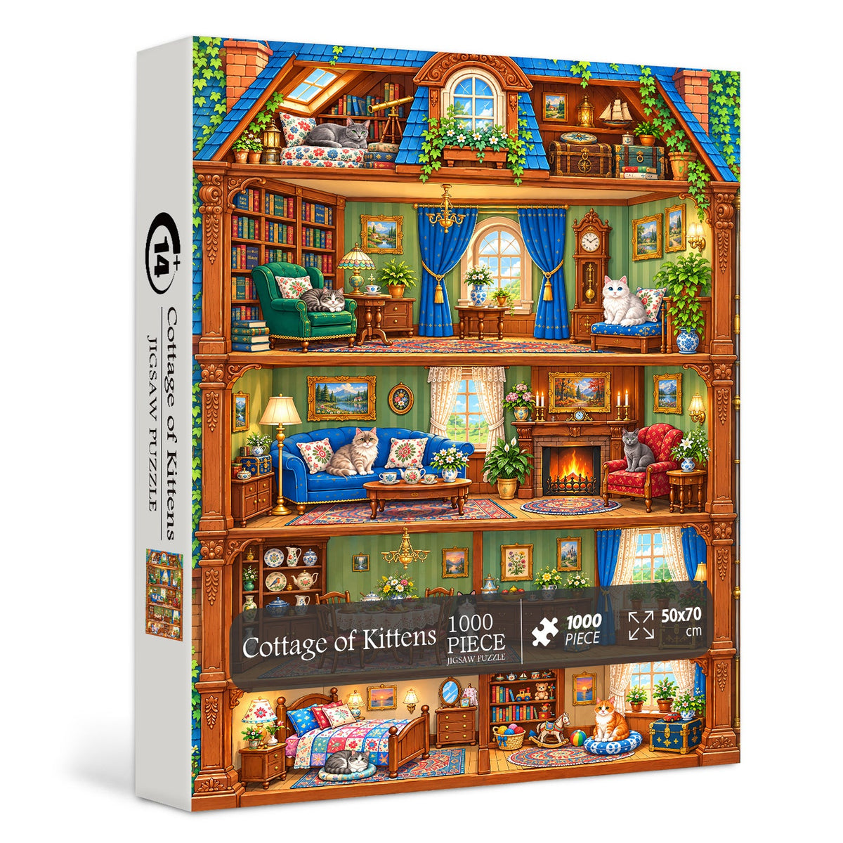 Cottage of Kittens Jigsaw Puzzle 1000 Piece