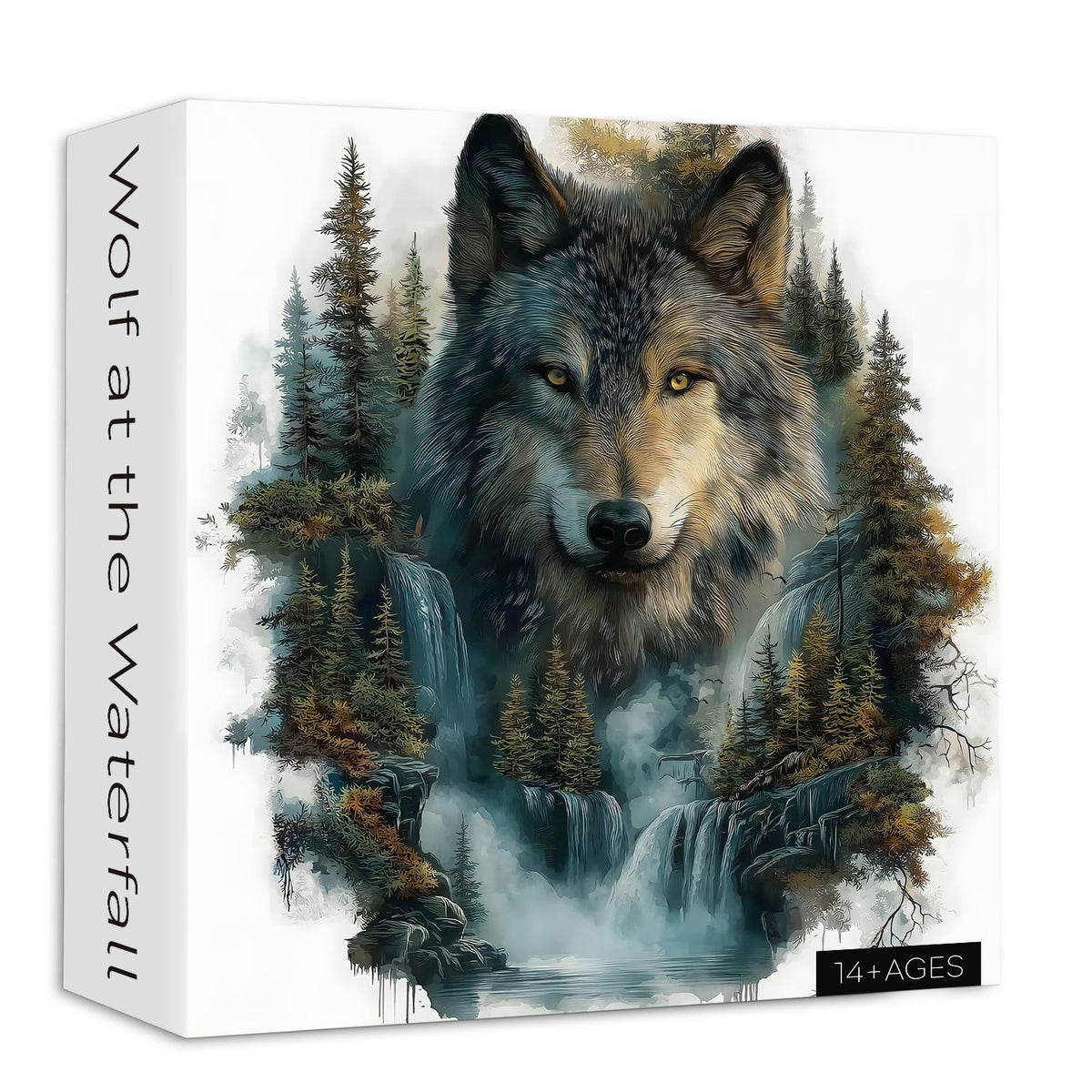 Wolf at the Waterfall Jigsaw Puzzle 1000 Pieces