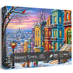 Snowy Town Jigsaw Puzzle 1000 Piece