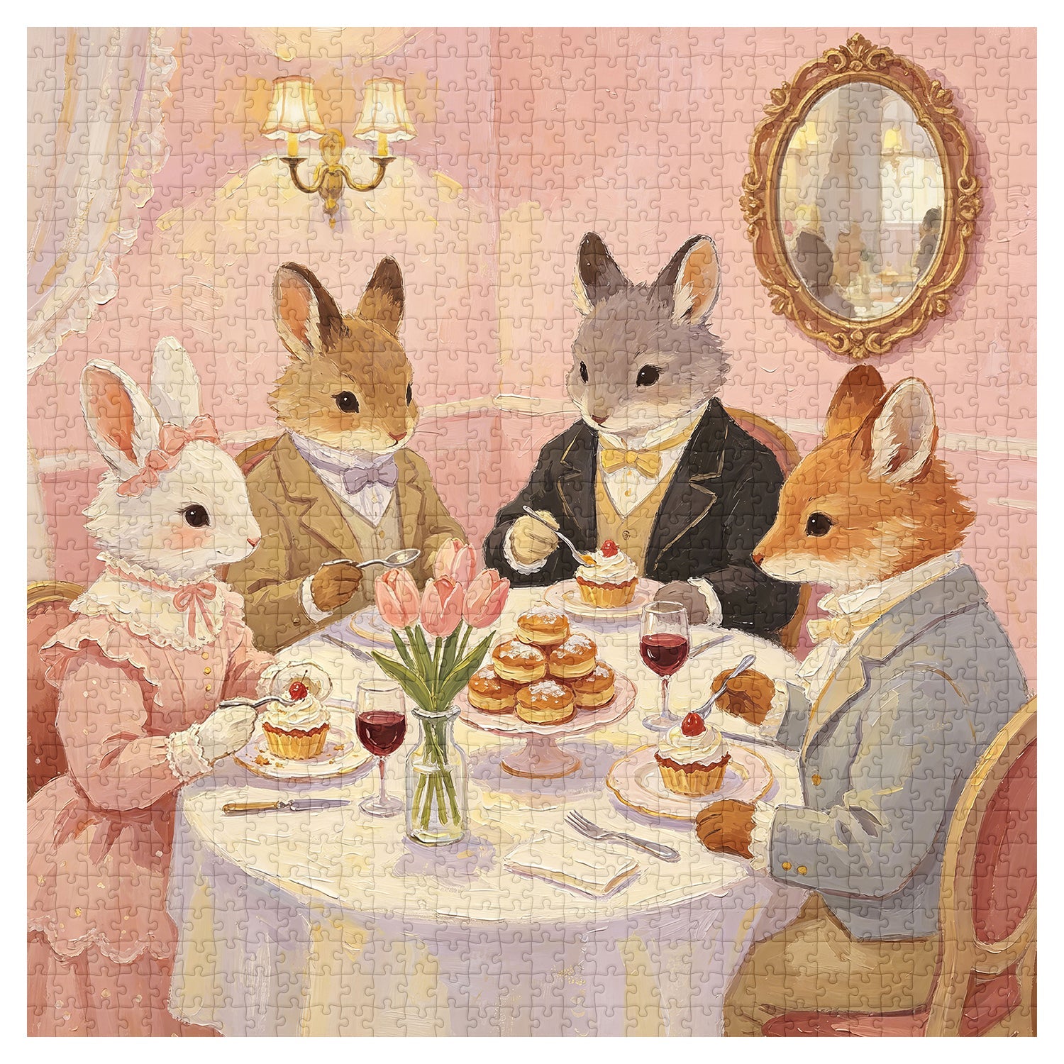 Animal Tea Time Jigsaw Puzzle 1000 Piece