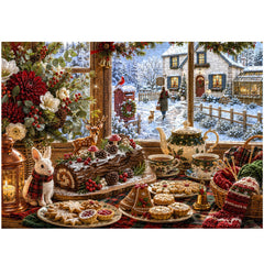 Christmas Window Feast Jigsaw Puzzle 1000 Pieces