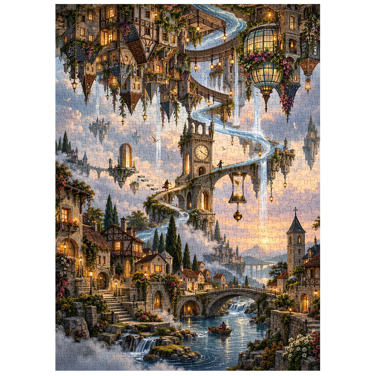 Upside Down Sky City Jigsaw Puzzle 1000 Pieces