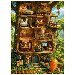 Rabbit Treehouse Jigsaw Puzzle 1000 Piece