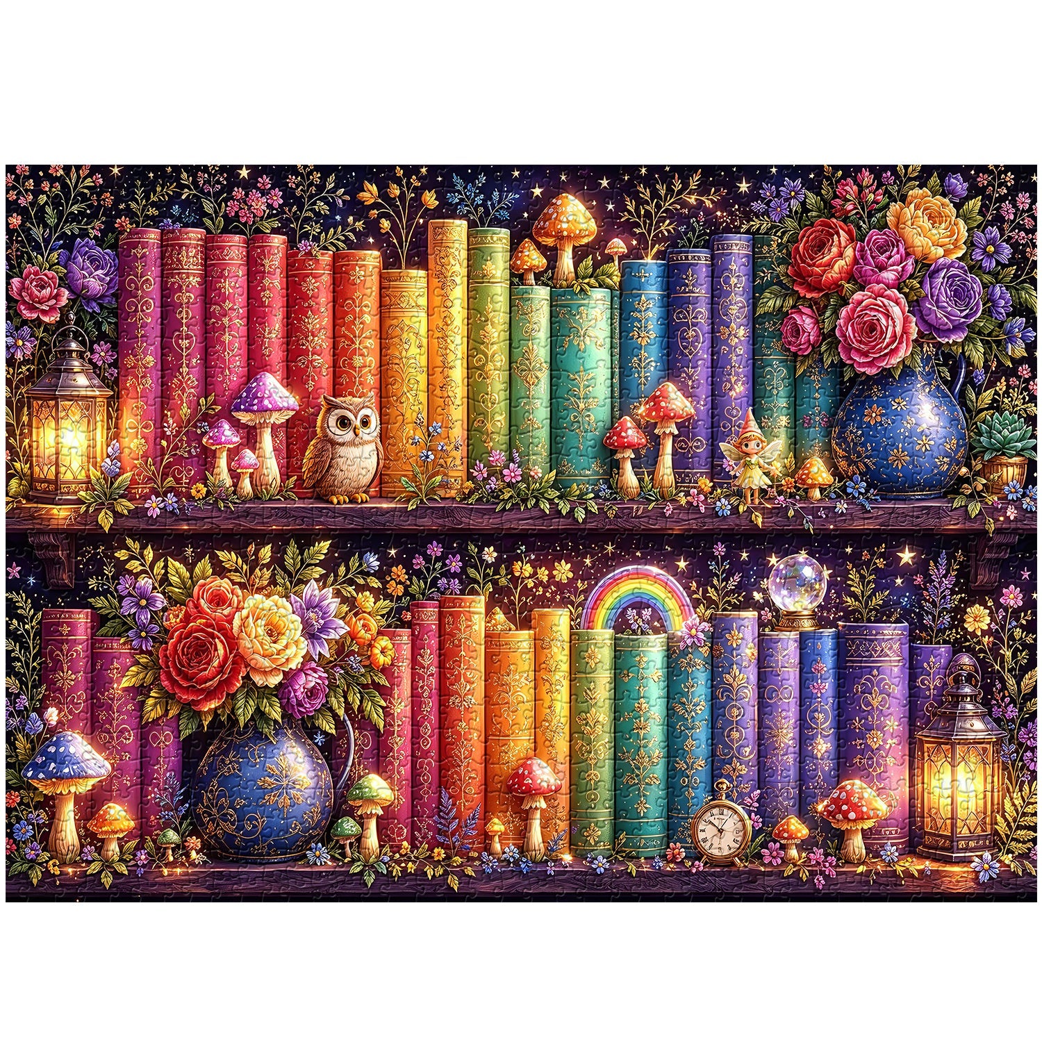 Whimsy Scribe Shelf Jigsaw Puzzle 1000 Piece