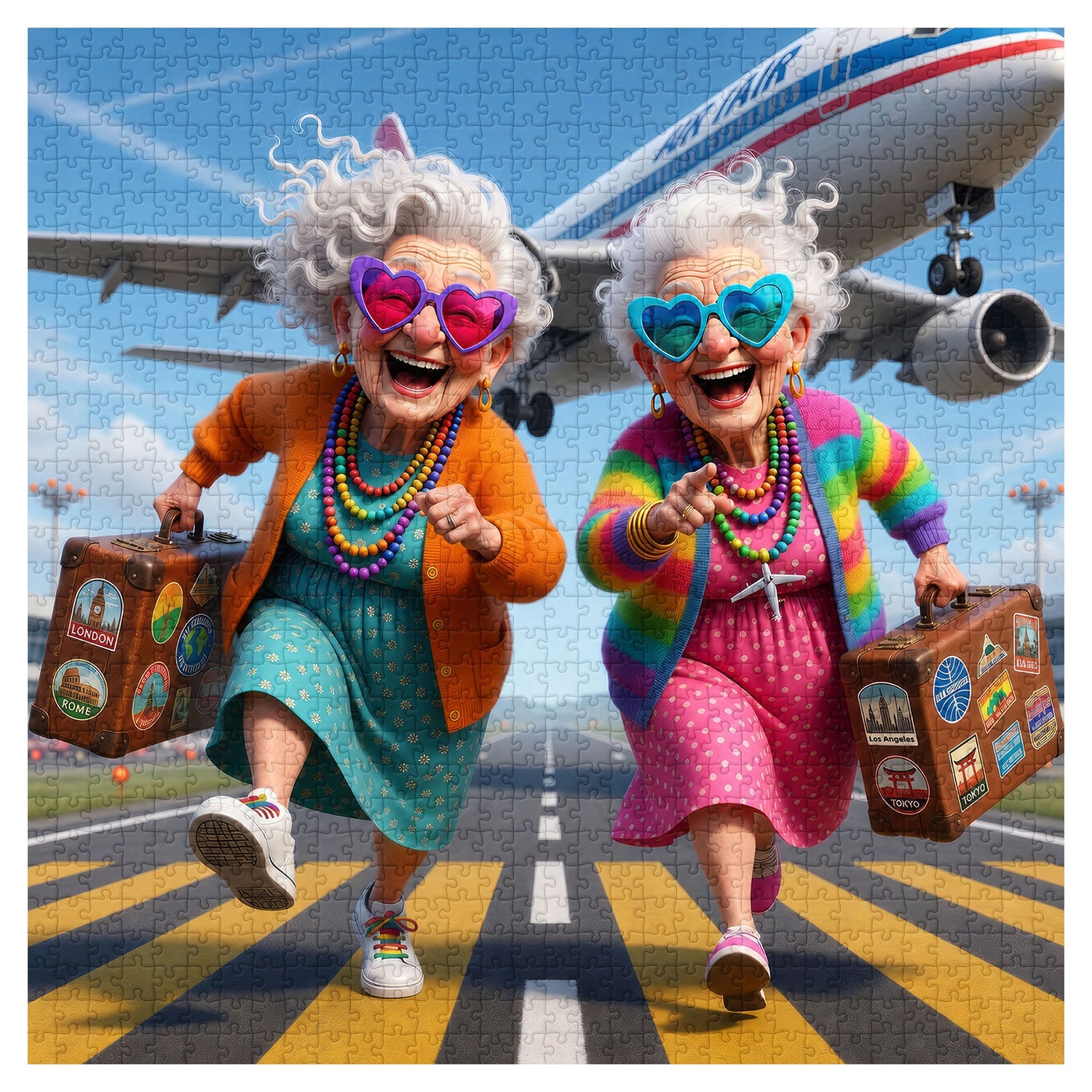Wanderlust Grannies Jigsaw Puzzle 1000 Pieces