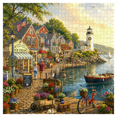 Village Harbor Jigsaw Puzzle 1000 Piece