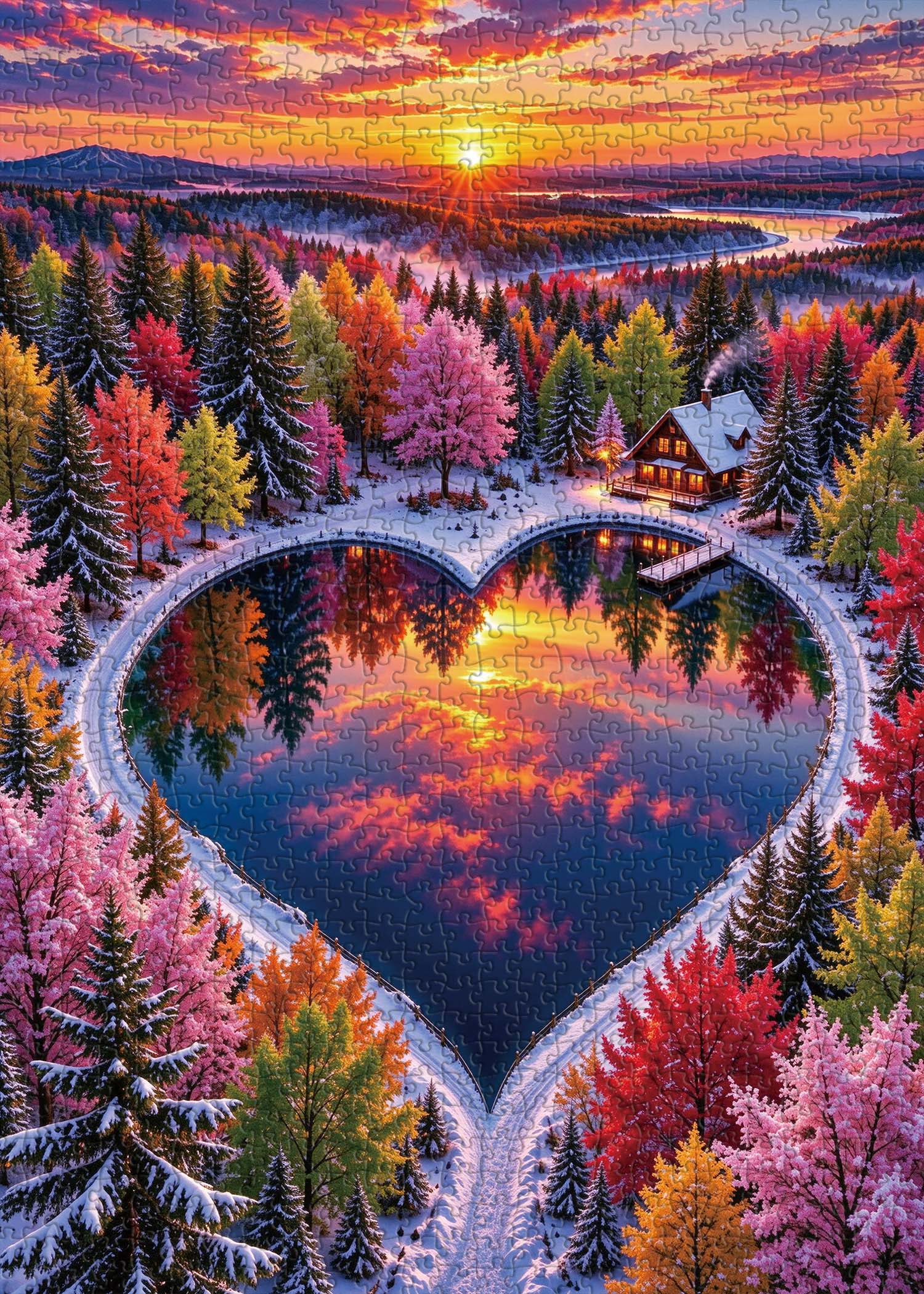 Heart's Reflection Jigsaw Puzzle 1000 Pieces
