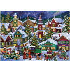 Puzzle Jigsaw de la Ville Joyeuse de Noël 1000 Pièces