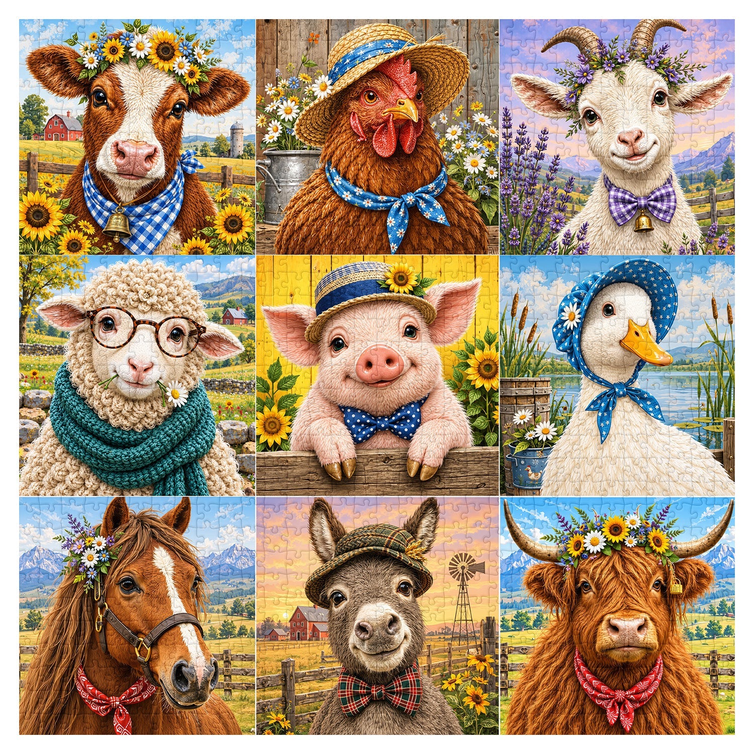 Farm Friends Jigsaw Puzzle 1000 Piece